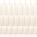 Nuogo 24 Pcs Ivory Pillar Candles Bulk Set of 3 Long Burning Wax Pillar Candles 2 in x 3, 6, 8 Inch Dripless Unscented Smokeless for Wedding Party Spa Lantern Fireplace Home