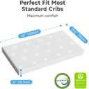 Breathable Crib Mattress, Dual-Sided Premium Memory Foam Toddler Mattress, Waterproof, Removable and Machine-Washable Cover, fits Standard Full-Size Crib and Toddler Bed 52" x 27.7" x 5" Gray