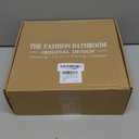 5-Piece Bathroom Counter Top Accessory Set - Dispenser for Liquid Soap or Lotion, Soap Dish, 2 Tumblers and Toothbrush Holder, Marble Pattern Resin (Classic Black)