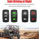 Pre-wired UTV Turn Signal Kit, Universal ATV Street Legal Kit with Horn/Hazard/Blinker Rocker Switch, Plug-and-play Design, Compatible with Polaris RZR/Ranger, Honda Pioneer/Talon, SXS, CFMOTO