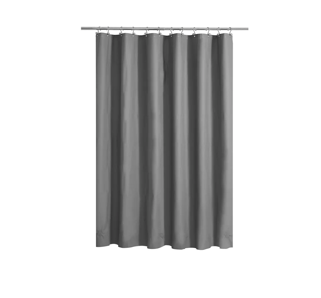 LUMINEX WATERPRF SHWR CURTAIN/LINER- GRAY 70 inches x 72 inches