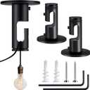 Moxweyeni 2 Sets Swag Hook Kits Modern Ceiling Chandelier Hook Ceiling for Decoration Lights Cable Hanging Pendant Lamp Cable