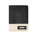 ONTOP Vertical Bifold Wallet, Minimalist Card Holder, Ultra Lightweight, Water Resistant, Unisex (Light Beige/Black)