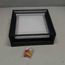 Square Flush Mount Outdoor LED Ceiling Light Fixture, 120V 24W 6000K Whitelight 9 inch Medium Overhead Porch Patio Balcony Lights Ceiling Mounted, Waterproof Suitable for Wet Areas, Black