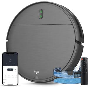 MAMNV Robot Vacuum and Mop Combo, WiFi/App, Vacuum and Mop Robot with Schedule, 2 in 1 Mopping Robot Vacuum with Watertank and Dustbin, Self-Charging, Slim, Ideal for Hard Floor, Pet Hair, Carpet