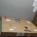 Modern Glass Coffee Table, Mid Century Small Coffee Table, Coffee Table for Living Room,Suitable for Bedroom Living Room Reception Office Tables (Black/Transparent, Small) (Small 32.2 * 22.4 * 16in)