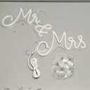 Mr and Mrs Neon Sign for Wedding 25 x 7 Inches Neon Light LED Backdrop Wall Decor USB Wedding Reception Decoration Gifts for Anniversary Engagement Banquet(Warm White) (about 25.59 x 7.09 inches/ 650 x 180 mm)