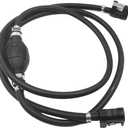Bittwee 3/8" 6.56FT Car Fuel Line Assembly Kit, Auto Steel Fuel Line Hose Clamps Primer Bulb, Compatible with Marine Outboard RVs Tractors Caravans Boats Motors Vehicles and More