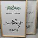 Set of 4 Inspirational Quotes Wall Art 16x11 Inch Encouraging Office Wooden Framed Positive Affirmations Home Family Decor Sign Motivational Plaque Wall Hanging Decoration (Wood)