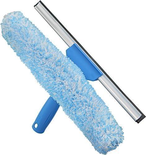 Unger Professional 2-in-1 Squeegee & Scrubber - 14 Window Cleaning Tool  Cleaning Supplies, Squeegee for Window Cleaning, Commercial & Residential Use, Microfiber Sleeve (Pack of 10)
