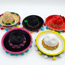 Cinco De Mayo Fiesta Fabric and Straw Sombrero Hat Party Costume for Fun Fiesta Headbands Party Supplies, Mexican Theme Decorations, Luau Event Photo Props and Party Favors