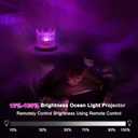 Northern Lights Ocean Wave Projector Crown Light, 16 Colors Gradual Rotating Water Ripple Lamp, Wave Night Light with Remote Control for Bedroom Living Office Restaurant Bedroom Bar