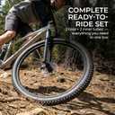 Fincci XC Knobby 26 inch Bike Tires with 2X 26 inch Bike Tube 50-559 - Pair 26x1.95 Bike Tire - Foldable Mountain Tires with Kevlar - 26" Wheelset for Electric, Folding, Enduro, Offroad, Hybrid Bikes