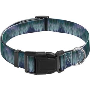 Dog Collar, Adjustable Funny Pet Collar with Quick Release Durable Buckle, Cute Collars for Medium Large Dogs, Galaxy Space