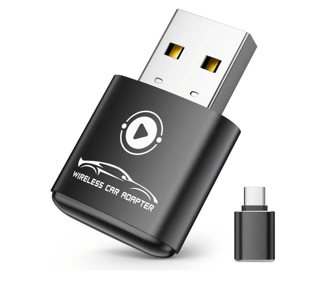 Wireless CarPlay Adapter for Apple iPhone（2026 Upgraded） Mini Design, Converts Factory Wired to Wireless Adapter for CarPlay, Plug and Play, Auto Connect Fast and Stable(Black)