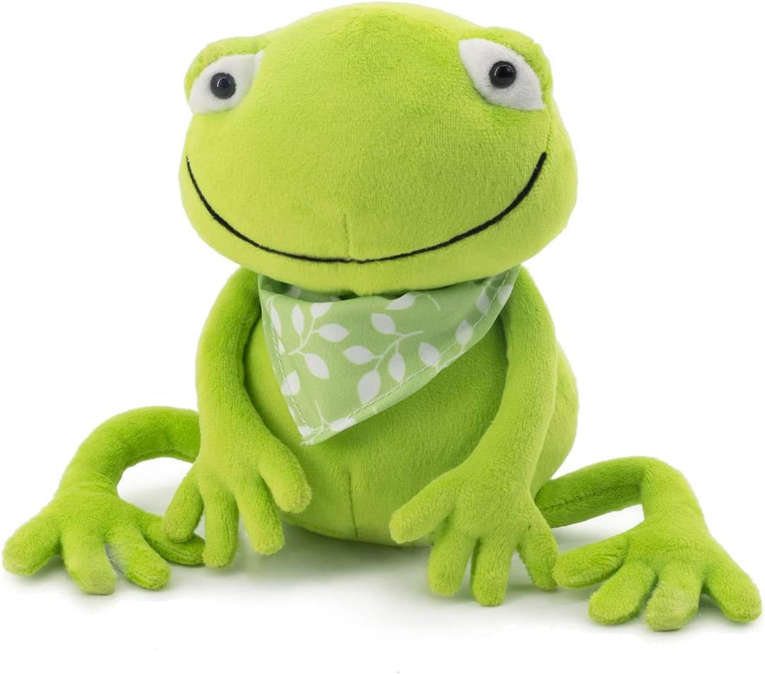 Plush Frog Stuffed Toy Animal, for Ages 1+, Soft Cuddly Cute Toy Gift for Boys and Girls(6.3inches)