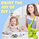 DCBADGE Button Maker Machine, Pin Maker Machine Kit (3rd Gen) Installation-Free DIY, Badge Maker Button Press Machine with Free Button Parts&Circle Cutter&Wrench Gadget (Green, 58mm2.25in)