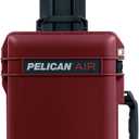 Oxblood Pelican 1535 Air case, with Black Handles & latches. Comes Empty & with Wheels.