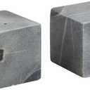 Mud Pie Grey Marble Cube Salt Pepper; 2" x 2"