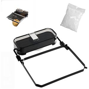 Kitchen Essentials Sink Food Strainer with 50Pcs Sink Strainer Mesh Bag,Square Bracket Corner Sink for Food Kitchen Waste Leftover(Black)