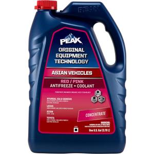 PEAK OET Extended Life Red/Pink Concentrate Antifreeze/Coolant for Asian Vehicles, 1 Gal.