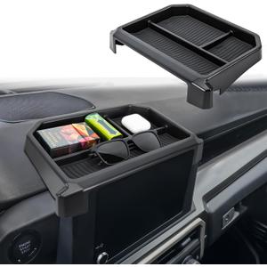 Center Console Dashboard Organizer Compatible with 2024 2025 2026 Toyota Tacoma / 2025 2026 4Runner Dash Organizer Tray Behind Screen Dashboard Interior Accessories(Only for 8-inch Screen)