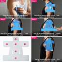 12 Count Kinesiology Tape for Shoulder,Shoulder Tape for Pain Relief,Pre-Cut for Easy use. Stretchy Cotton Material ensures Comfortable wear with Hypoallergenic Adhesive Lasting 4-7 Days