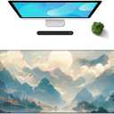 Galdas Gaming Mouse Pad XXL XL Large Long Extended Big Mousepad Non-Slip Rubber Keyboard Mouse Pad with Stitched Edges for Laptop Home Office (31.5x11.8x0.08 Inch) -Clouds