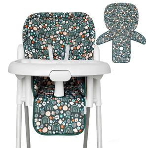 Baby High Chair Cover, Machine Washable High Chair Cushion Pad, Waterproof & Soft, Fits 3-5 Point Harness Chairs, High Chair Replacement Cover for Home & Restaurant Use Green