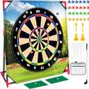 Golf Game Play Set, Golf Chipping Games for Kids with 16 Sticky Golf Balls, 8 Golf Balls, 2 Golf Clubs＆Golf Chipping Target, Indoor Outdoor Lawn Backyard Golf Gifts for Kids