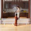 Short Dog Gate 19.7 x 78.7 Inch Adjustable Puppy Gate Indoor Folding Pet Door Small Dog Fence Freestanding Pet Barrier for Doorways Stairs Hallways