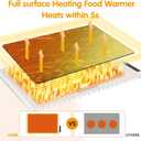 Warming Mat for Food, Food Warming Mat, Food Warmers for Buffet Party and Home Daily Use, Electric Warming Tray, Touch Control, LED Screen, Portable Design