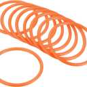PATIKIL Carnival Ring-Toss Rings Plastic Small Hoop for Outdoor Party Favor Game Booth (8.5cm, Orange)
