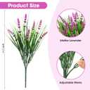 Bassion 24 Bundles Fake Lavender Artificial Flowers for Outdoors, Fuschia
