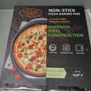 Wokic Pizza Pan 14-Inch Non-Stick Large with Perforated Round Carbon Steel Pizza Baking Pan, suitable for home and restaurant use. 2-Piece,Pizza Tray - Dishwasher Safe (Dark gray)