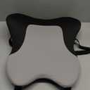 Lumbar Support Pillow for Office Chair Car, Gaming Chair Lower Back Pain Relief Memory Foam Cushion with 3D Soft Cover Enhance Your Driving Comfort Ergonomic Orthopedic Car Back Rest,Stocking Stuffers (Black & Grey-17'*20'*5')