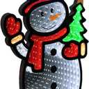 MEETYAMOR Christmas Decorations Indoor, Snowman Infinity Mirror Tunnel Light for Christmas Decor, Night Lights with Endless Extension for Home Mantel Table Centerpiece Lamp Xmas Decorations