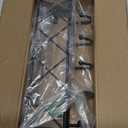 HappyHapi Key Holder for Wall Decorative, Entryway Key Hooks, Wall Mounted Key Rack with 5 Hooks, Metal Wire Mesh Basket Mail Holder, 9.8”Lx2.1”Wx4.1”H