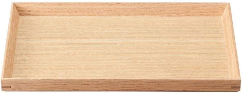 Muji Wooden Tray Square - S (10.6" x 7.5" x 0.8", Natural)