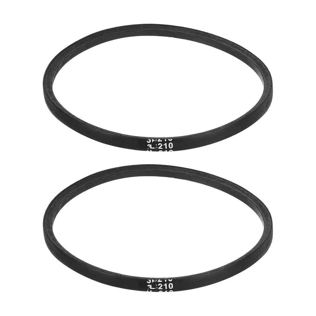 uxcell 2Pcs 3L210 Classic Wrapped Rubber V-Belt, 21"(533mm) Outside Circumference, 3L Profile V Belt 3/8" Width 7/32" Height