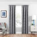 ECLIPSE Room Darkening Curtains for Bedroom - Isanti 37" x 95" Thermal Insulated Single Panel-Rod Pocket Light Blocking Curtains for Living Room, Grey