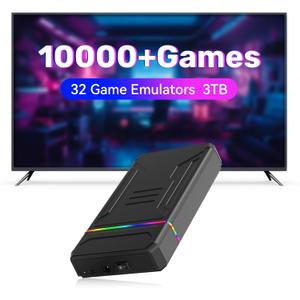 Retro Game Console - 32 Emulator With 10107 Built-in Games, Plug and Play Video Console, Drive for PC With Launchbox System
