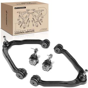 A-Premium Set of 4, Front Upper Control Arm, Lower Ball Joint, Compatible with Chevrolet & GMC & Cadillac - 1999-2007 - Silverado Sierra Tahoe Yukon Suburban Avalanche Savana Express Escalade