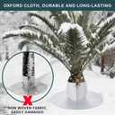 DOUBFIVSY 2PCS Palm Tree Root Protectors, Oxford Cloth Tree Root Freeze Protectors with Ground Nails, 3 Layers Freeze Protection Tree Trunk Protector for Outdoor Cold Weather Plants Root Protection