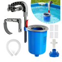 Joybach Pool Skimmer Accessories for Pool Light, Above Ground Swimming Pool Skimmer Basket Surface Skimmer Adjustable Height, Skimmer Clean Surface Leaf (Accessories Cannot Use Alone), Blue