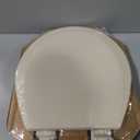 Bemis 500EC Durable Wood Toilet Seat with Easy Clean Hinges, Made in USA, Round, Almond