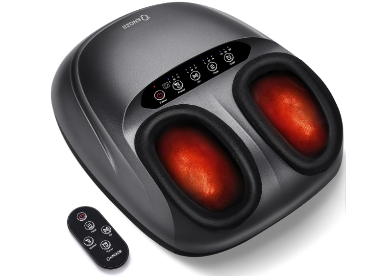 KNQZE Shiatsu Foot Massager with Heat for Plantar Fasciitis, Birthday Gifts
Deep Kneading Shiatsu Massage, Multiple Heat & Compression Levels, Remote Control, Fits Men's Size 13, Gift for Women Men Mom