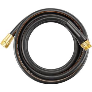 Giraffe Tools Garden Hose 2ft x 5/8", Short Water Hose Heavy Duty, Lightweight, Flexible Hybrid Hose with Swivel Handle, Male to Female Fittings (Black)