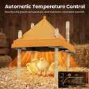 Chick Brooder Heating Plate with Anti-Roosting Cone Cover, 10" x 10" Brooder Heater for 10-12 Chicks, Adjustable Height & Angle, Safe Energy-Saving Radiant Heat, Prevents Roosting & Keeps Top Clean