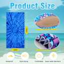 FuWeave 6 Pcs Oversized Beach Towel Set Large Sand Free Microfiber Bath Towel Thin Lightweight Absorbent Quick Dry Pool Towels for Adult Beach Hotel Bath Spa Picnic Yoga (Flower Ocean,32 x 63 Inch)